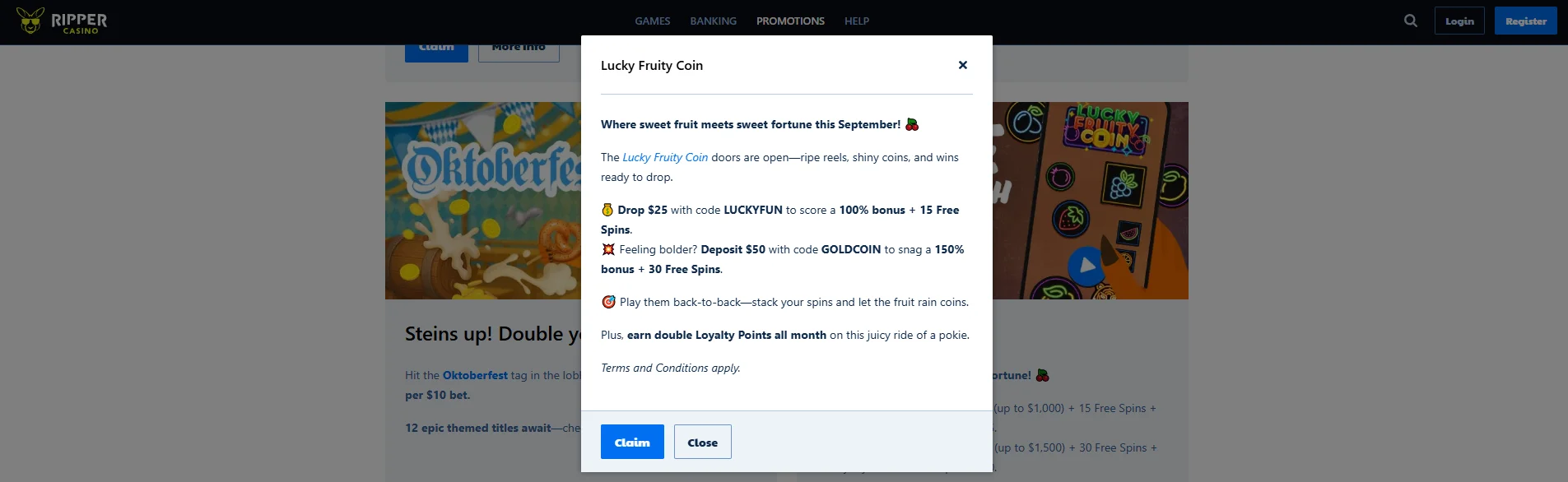 How to Get Bonus in Ripper Casino?