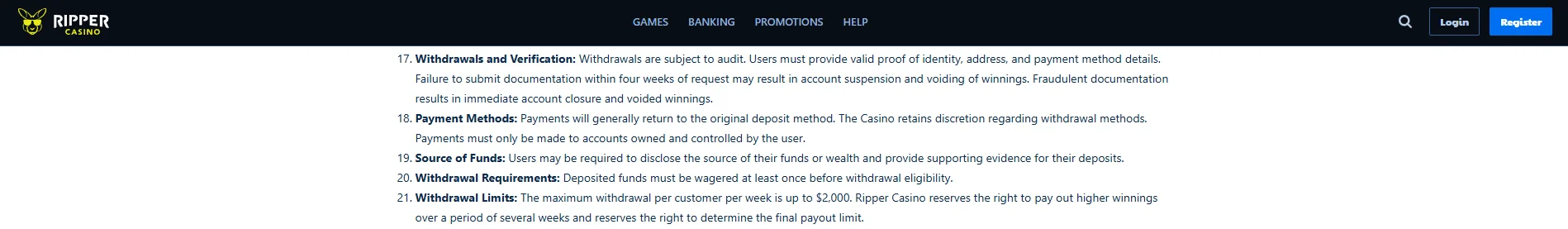 How to Withdraw more Money from Ripper Casino?
